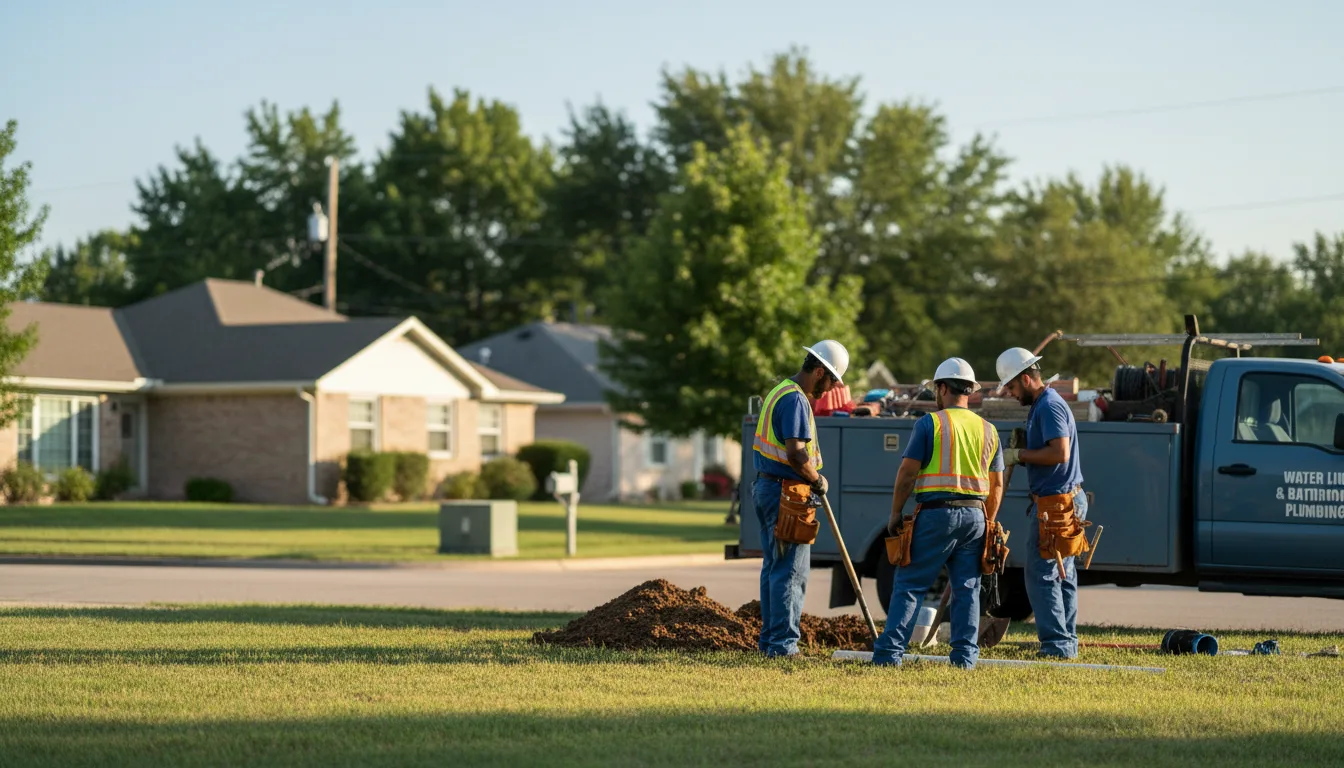 Residential water line and bathroom plumbing service in Moxahala, OH